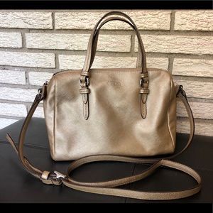 Gold Coach Crossbody Bag